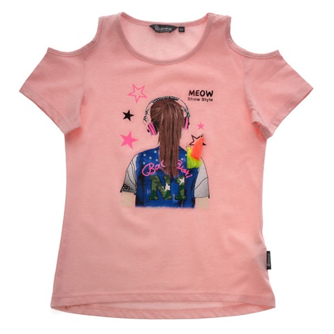 ADMIRAL-Παιδική κοντομάνικη μπλούζα Admiral Otom ροζ
