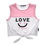 ADMIRAL-Παιδική αμάνικη μπλούζα Admiral Love ροζ 