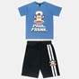 PAUL FRANK-Παιδικό σετ από t-shirt και βερμούδα PAUL FRANK μπλε