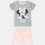 DISNEY-Παιδικό σετ πιτζάμας Disney Minnie Mouse γκρι ροζ floral