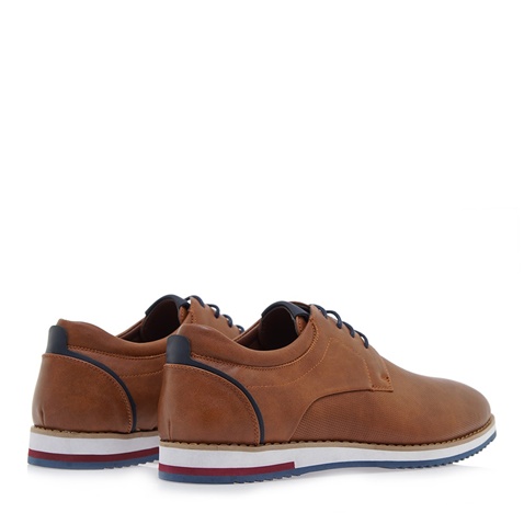 JK LONDON-Ανδρικά casual δετά παπούτσια JK LONDON Q592A6621 καφέ ταμπά μπλε