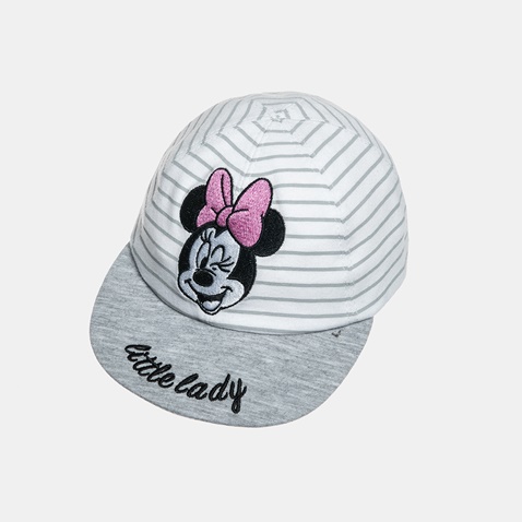 DISNEY-Παιδικό καπέλο jockey Disney 20432 MINNIE MOUSE λευκό γκρι