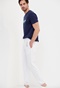 FUNKY BUDDHA-Ανδρικό παντελόνι φόρμας FUNKY BUDDHA λευκό