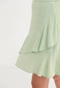 FUNKY BUDDHA-Γυναικεία mini φούστα FUNKY BUDDHA πράσινη λευκή floral