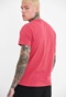 FUNKY BUDDHA-Ανδρικό essential t-shirt FUNKY BUDDHA ροζ