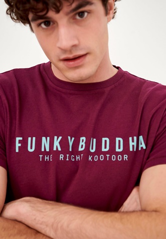 FUNKY BUDDHA-Ανδρικό t-shirt FUNKY BUDDHA μοβ