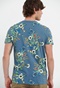 FUNKY BUDDHA-Ανδρικό t-shirt FUNKY BUDDHA μπλε floral