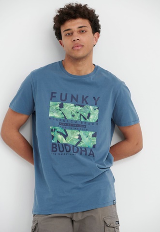 FUNKY BUDDHA-Ανδρικό t-shirt FUNKY BUDDHA μπλε