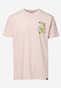 FUNKY BUDDHA-Ανδρικό t-shirt FUNKY BUDDHA ροζ με graphic τύπωμα