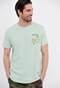 FUNKY BUDDHA-Ανδρικό t-shirt FUNKY BUDDHA πράσινο με graphic τύπωμα