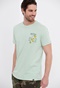 FUNKY BUDDHA-Ανδρικό t-shirt FUNKY BUDDHA πράσινο με graphic τύπωμα