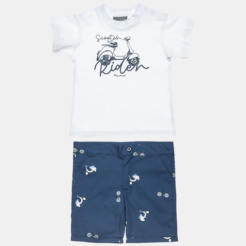 ALOUETTE-Παιδικό σετ από μπλούζα ALOUETTE λευκό μπλε