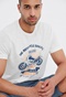 FUNKY BUDDHA-Ανδρικό t-shirt FUNKY BUDDHA λευκό