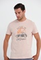 FUNKY BUDDHA-Ανδρικό t-shirt FUNKY BUDDHA Garage 55 ροζ