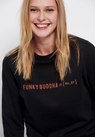 FUNKY BUDDHA-Γυναικεία φούτερ μπλούζα FUNKY BUDDHA μαύρη