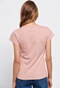 FUNKY BUDDHA-Γυναικείο essential t-shirt FUNKY BUDDHA ροζ