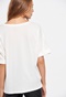 FUNKY BUDDHA-Γυναικείο loose t-shirt FUNKY BUDDHA λευκό