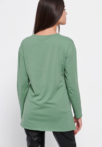 FUNKY BUDDHA-Γυναικεία μακρυμάνικη μπλούζα FUNKY BUDDHA πράσινη