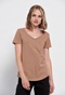 FUNKY BUDDHA-Γυναικείο t-shirt FUNKY BUDDHA καφέ