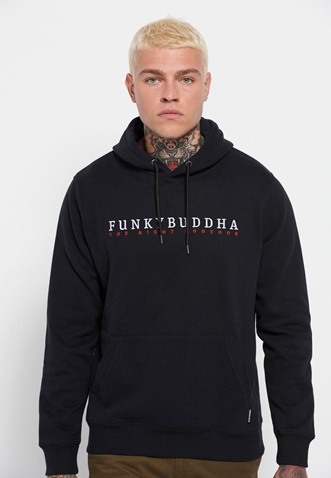 FUNKY BUDDHA-Ανδρική φούτερ μπλούζα FUNKY BUDDHA μαύρη