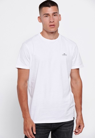FUNKY BUDDHA-Ανδρικό essential t-shirt FUNKY BUDDHA λευκό