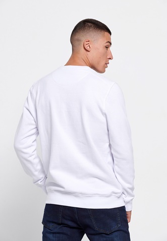 FUNKY BUDDHA-Ανδρική φούτερ μπλούζα FUNKY BUDDHA λευκή