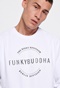 FUNKY BUDDHA-Ανδρική φούτερ μπλούζα FUNKY BUDDHA λευκή