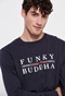 FUNKY BUDDHA-Ανδρική μακρυμάνικη μπλούζα FUNKY BUDDHA ναυτικό μπλε