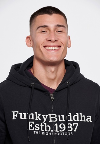 FUNKY BUDDHA-Ανδρική φούτερ ζακέτα FUNKY BUDDHA μαύρη