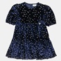 ALOUETTE-Παιδικό φόρεμα ALOUETTE μπλε βελουτέ