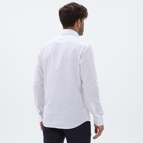NAVY & GREEN-Ανδρικό πουκάμισο NAVY & GREEN COMFORT FIT λευκό