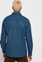 FUNKY BUDDHA-Ανδρικό jean πουκάμισο FUNKY BUDDHA relaxed fit μπλε