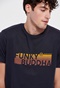 FUNKY BUDDHA-Ανδρικό t-shirt FUNKY BUDDHA μπλε ναυτικό