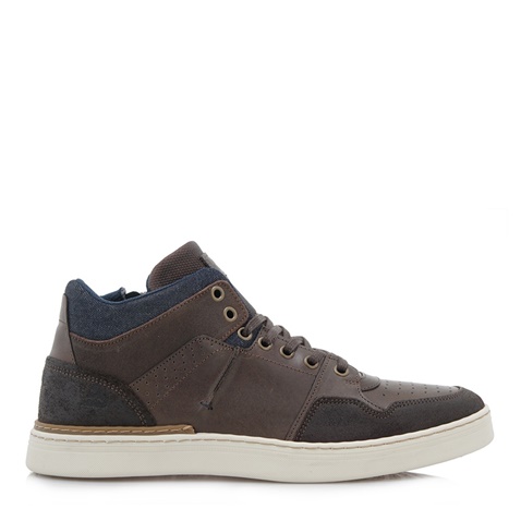 BULLBOXER-Ανδρικά casual sneakers μποτάκια BULLBOXER R57757892 καφέ μπλε