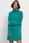 FUNKY BUDDHA-Γυναικείο πλεκτό mini φόρεμα FUNKY BUDDHA Loose fit πράσινο