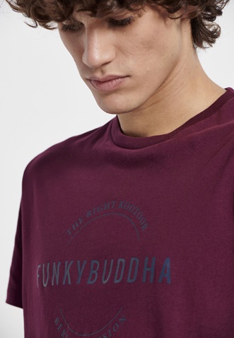 FUNKY BUDDHA-Ανδρικό t-shirt FUNKY BUDDHA μοβ