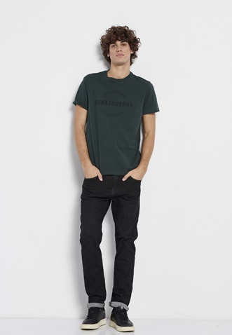 FUNKY BUDDHA-Ανδρικό t-shirt FUNKY BUDDHA πράσινο