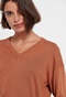 FUNKY BUDDHA-Γυναικεία essential πλεκτή μπλούζα FUNKY BUDDHA χάλκινη