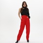 KENDALL + KYLIE-Γυναικείο παντελόνι KENDALL + KYLIE HIGH RISE SATIN LOOSE KKW3712005 κόκκινο