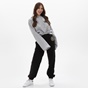 KENDALL + KYLIE-Γυναικεία cropped φούτερ μπλούζα KENDALL + KYLIE HOL TIE HOODED KKW35H1605 γκρι