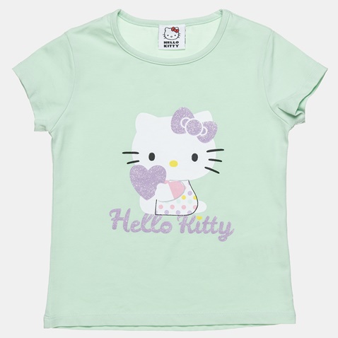 HELLO KITTY-Παιδικό σετ από μπλούζα και σορτς Hello Kitty πράσινο μοβ
