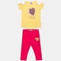 ALOUETTE-Παιδικό σετ από μπλούζα και κολάν ALOUETTE Five Star κίτρινο φούξια (6 έως 14 ετών)