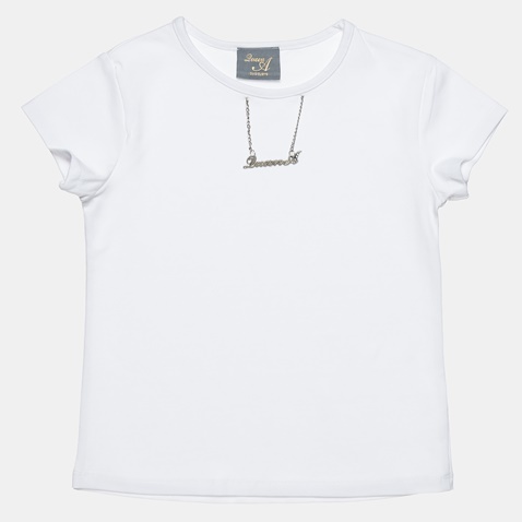 ALOUETTE-Παιδική μπλούζα με κρυσταλλάκια ALOUETTE λευκή