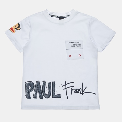 PAUL FRANK-Παιδικό σετ από μπλούζα και βερμούδα Paul Frank λευκή μπλε