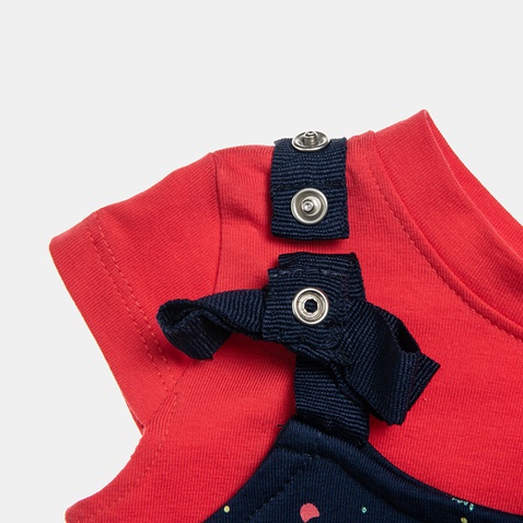 ALOUETTE-Βρεφική σαλοπέτα μπλούζα ALOUETTE μπλε κόκκινο