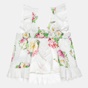 ALOUETTE-Βρεφικό φόρεμα ALOUETTE λευκό φλοράλ 