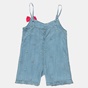 ALOUETTE-Παιδική oλόσωμη φόρμα σόρτς τζιν ALOUETTE μπλε (18 μηνών - 5 ετών)