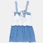 ALOUETTE-Παιδικό φόρεμα SANTORO λευκό μπλε (6 έως 14 ετών)