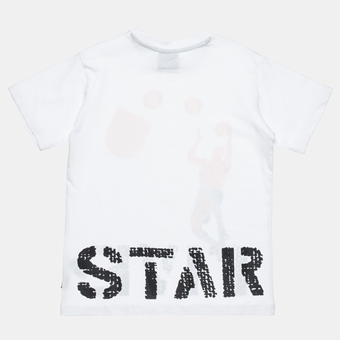 ALOUETTE-Παιδικό σετ από μπλούζα και βερμούδα ALOUETTE Five Star λευκή μαύρη (6 έως 16 ετών)