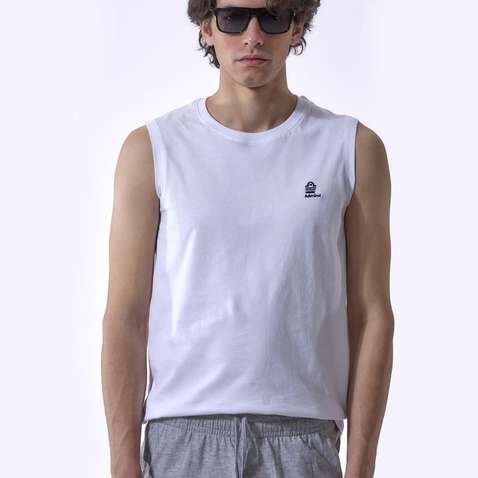 ADMIRAL-Ανδρική αμάνικη μπλούζα ADMIRAL λευκή